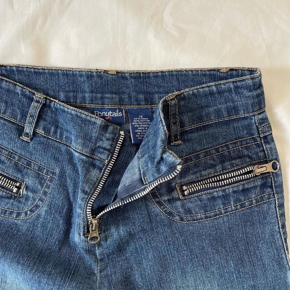 vintage ponytail embroidered flare jeans - Picture 7 of 7